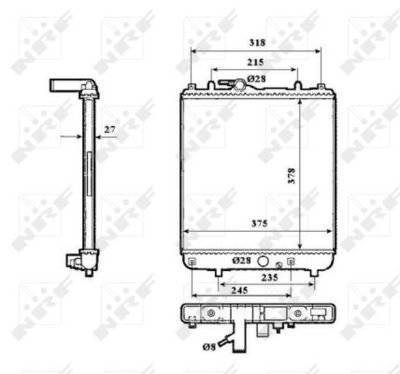 Radiator, engine cooling 53862