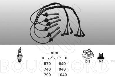 Комплект проводов зажигания EFI AUTOMOTIVE 9704 для LANCIA THEMA