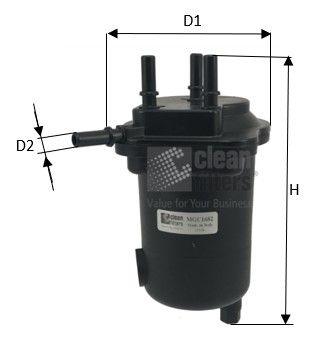Топливный фильтр CLEAN FILTERS MGC1682 для NISSAN KUBISTAR