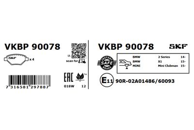 SET PLACUTE FRANA FRANA DISC SKF VKBP90078 6