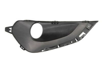 Voorbumper afdekking Voor Rechts (met mistlampgaten, plastic, zwart, certificaat CZ) past: PEUGEOT 208 I 06.15-12.19