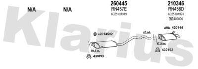 Układ wydechowy KLARIUS 720221E
