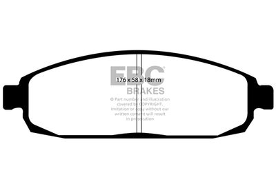 Комплект тормозных колодок, дисковый тормоз EBC Brakes DP1732 для JEEP COMMANDER