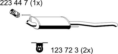 ERNST 142113 Глушитель выхлопных газов  для VW GOLF III Variant (1H5) 2.0