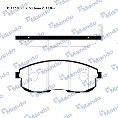 MANDO MBF010134C Тормозные колодки и сигнализаторы  для NISSAN AVENIR (Ниссан Авенир)