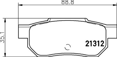 Комплект тормозных колодок, дисковый тормоз MINTEX MDB1360 для ACURA INTEGRA