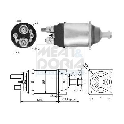 SOLENOID ELECTROMOTOR MEAT & DORIA 46253
