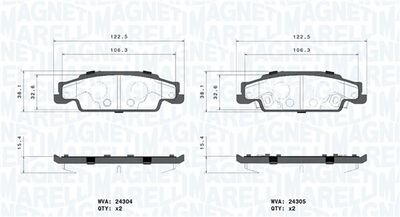 BREMSBELAGSATZ SCHEIBENBREMSE