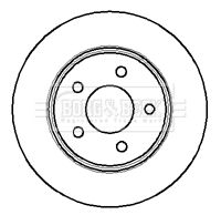 Тормозной диск BORG & BECK BBD4123 для CHRYSLER NEON