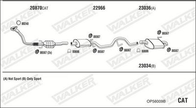 ABGASANLAGE WALKER OP56009B