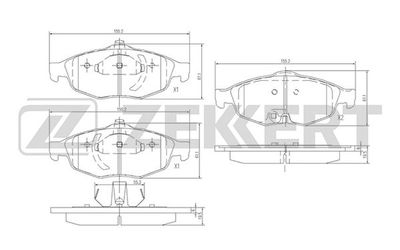 Комплект тормозных колодок, дисковый тормоз ZEKKERT BS-1275 для CHRYSLER SEBRING