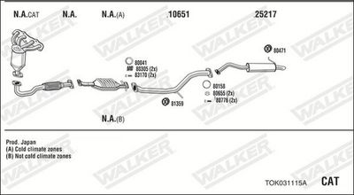 SISTEM DE ESAPAMENT WALKER TOK031115A