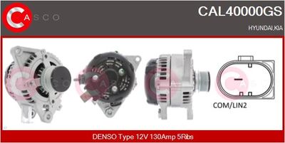 Генератор CASCO CAL40000GS для HYUNDAI TUCSON