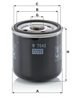 Olejový filtr MANN-FILTER W 7042