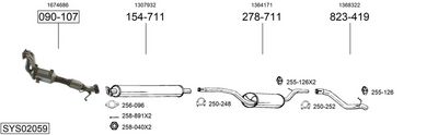Изпускателна система BOSAL SYS02059
