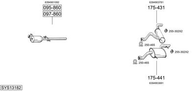 ABGASANLAGE BOSAL SYS13182