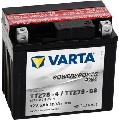 Стартерная аккумуляторная батарея VARTA 507902011A514 для YAMAHA TRICITY