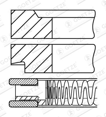 SET SEGMENTI PISTON GOETZE ENGINE 0842420000