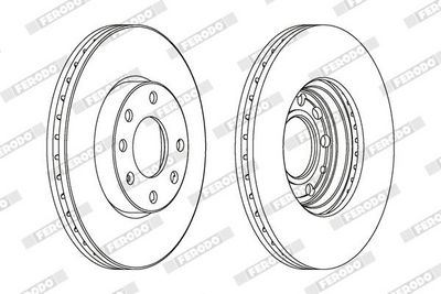 BREMSSCHEIBE FERODO DDF1041C 1