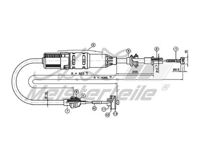 въжен механизъм, задействане на съединителя A.Z. Meisterteile AZMT-47-010-1356