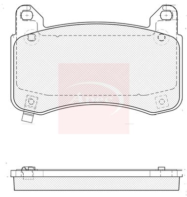 APEC Brake Pad Set, disc brake PAD2496
