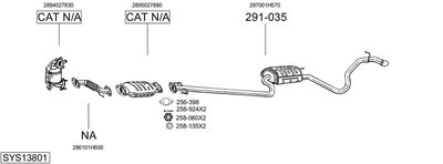 Изпускателна система BOSAL SYS13801