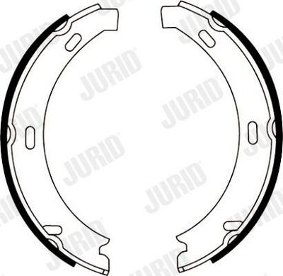 комплект спирачна челюст, ръчна спирачка JURID 362423J
