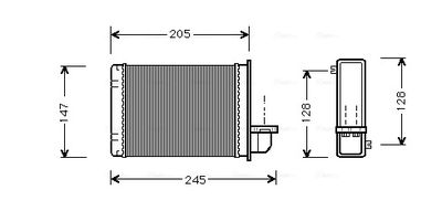 AVA QUALITY COOLING Kachelradiateur, interieurverwarming (AU6093)