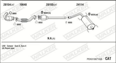 ABGASANLAGE WALKER PEK019871AB