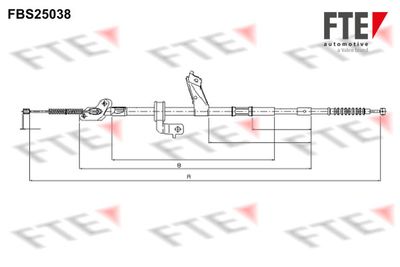 Тросик, cтояночный тормоз FTE FBS25038 для TOYOTA RAV 4