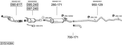 SISTEM DE ESAPAMENT BOSAL SYS14384