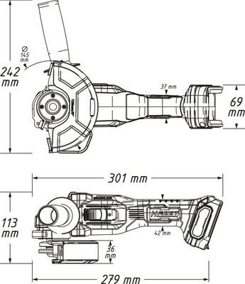 Vinkelsliber (batteri) HAZET 9533-10