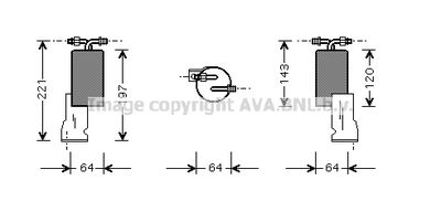 AVA-QUALITY-COOLING CRD066 Осушувач кондиціонера для DODGE (Додж)