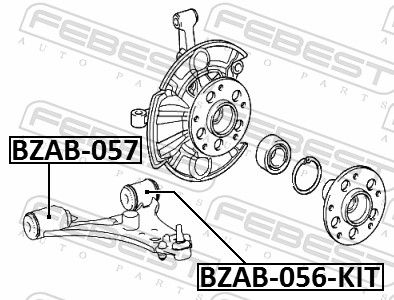 Mounting, control/trailing arm BZAB-057