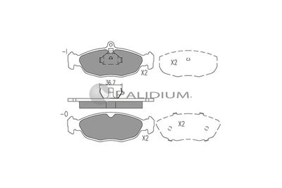 ASHUKI by Palidium P1-1015 Тормозные колодки и сигнализаторы  для CHEVROLET LANOS (Шевроле Ланос)