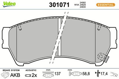 SET PLACUTE FRANA FRANA DISC VALEO 301071