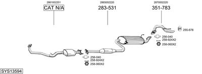 SISTEM DE ESAPAMENT BOSAL SYS13594