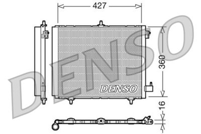 DENSO DCN21009 Радиатор кондиционера  для PEUGEOT 1007 (Пежо 1007)
