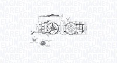 Wentylator, chłodzenie silnika MAGNETI MARELLI 069422858010