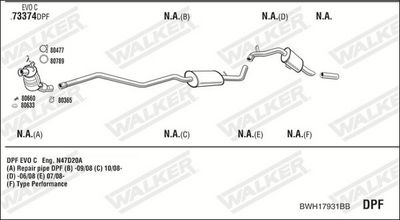 Изпускателна система WALKER BWH17931BB