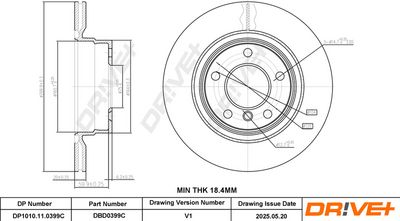 BREMSSCHEIBE DR!VE+ DBD0399C 2