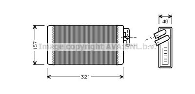 AVA QUALITY COOLING AI6052 Радиатор печки  для AUDI V8 (Ауди В8)
