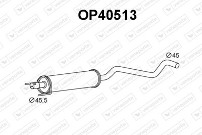 Средний глушитель выхлопных газов VENEPORTE OP40513 для OPEL TIGRA