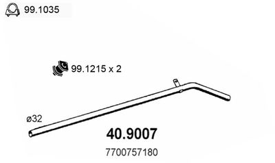Rura wydechowa ASSO 40.9007