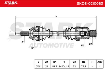 полуоска STARK SKDS-0210083