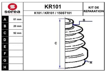 EAI KR101 Пыльник шруса  для KIA PICANTO (Киа Пиканто)