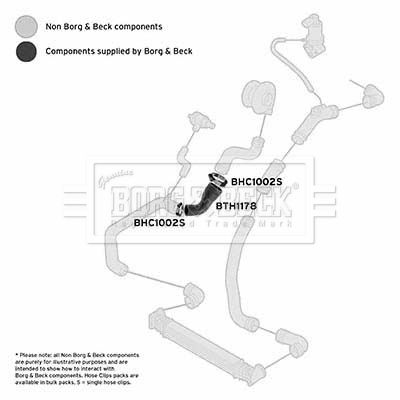 Charge Air Hose Borg & Beck BTH1178