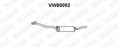 Глушитель выхлопных газов конечный VENEPORTE VW80092 для VW JETTA