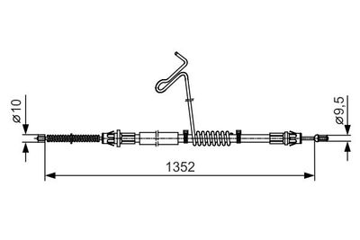 BOSCH 1 987 482 135 Трос ручного тормоза для FORD TRANSIT Автобус (FD_ _, FB_ _, FS_ _, FZ_ _, FC_ _)