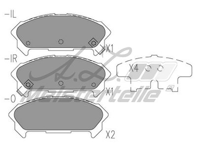 комплект спирачно феродо, дискови спирачки A.Z. Meisterteile AZMT-44-022-2489